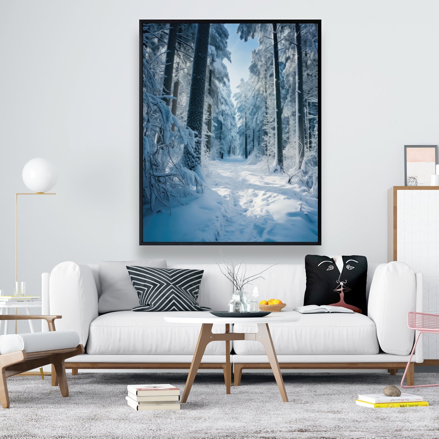 Cold forest - 36"x36" Framed canvas