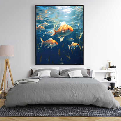 Free Flow - White Framed Canvas for Elegant Home Decor