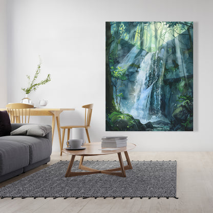 Sleeping Fall - Blue Canvas Home Decor | Elegant Wall Art