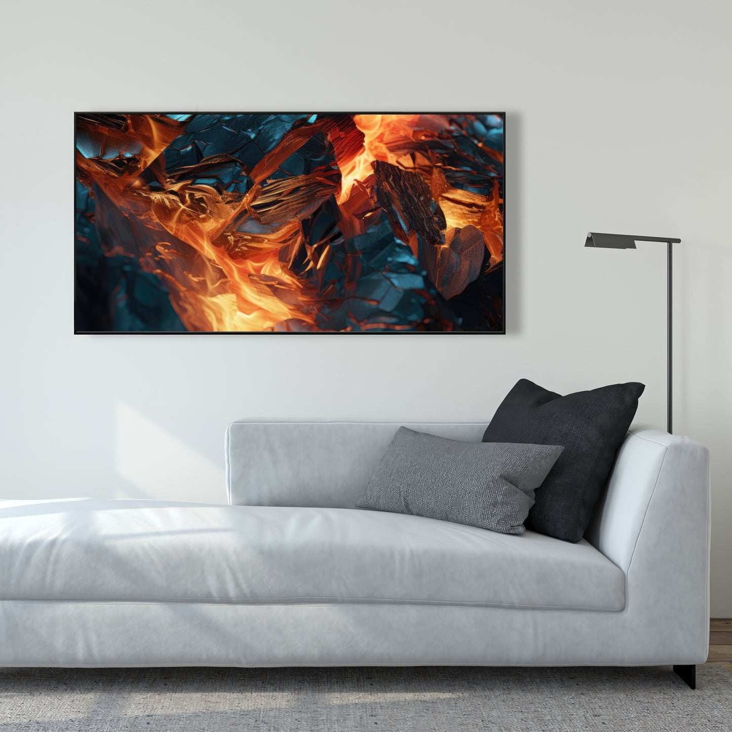 Cursed Visions - Yellow Framed Canvas for Home Decor