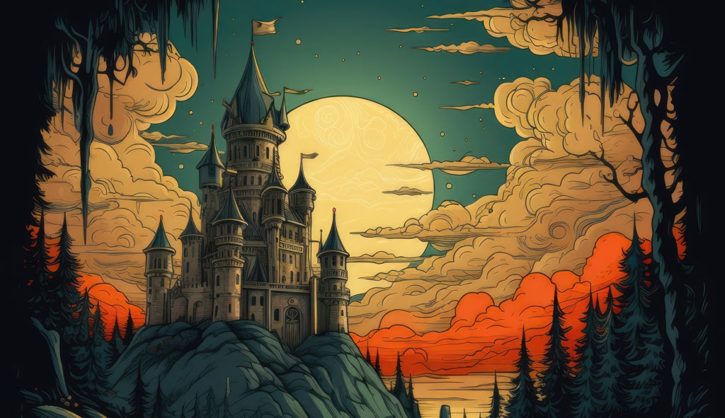 Haunted lands - Desk mat - Print on demand