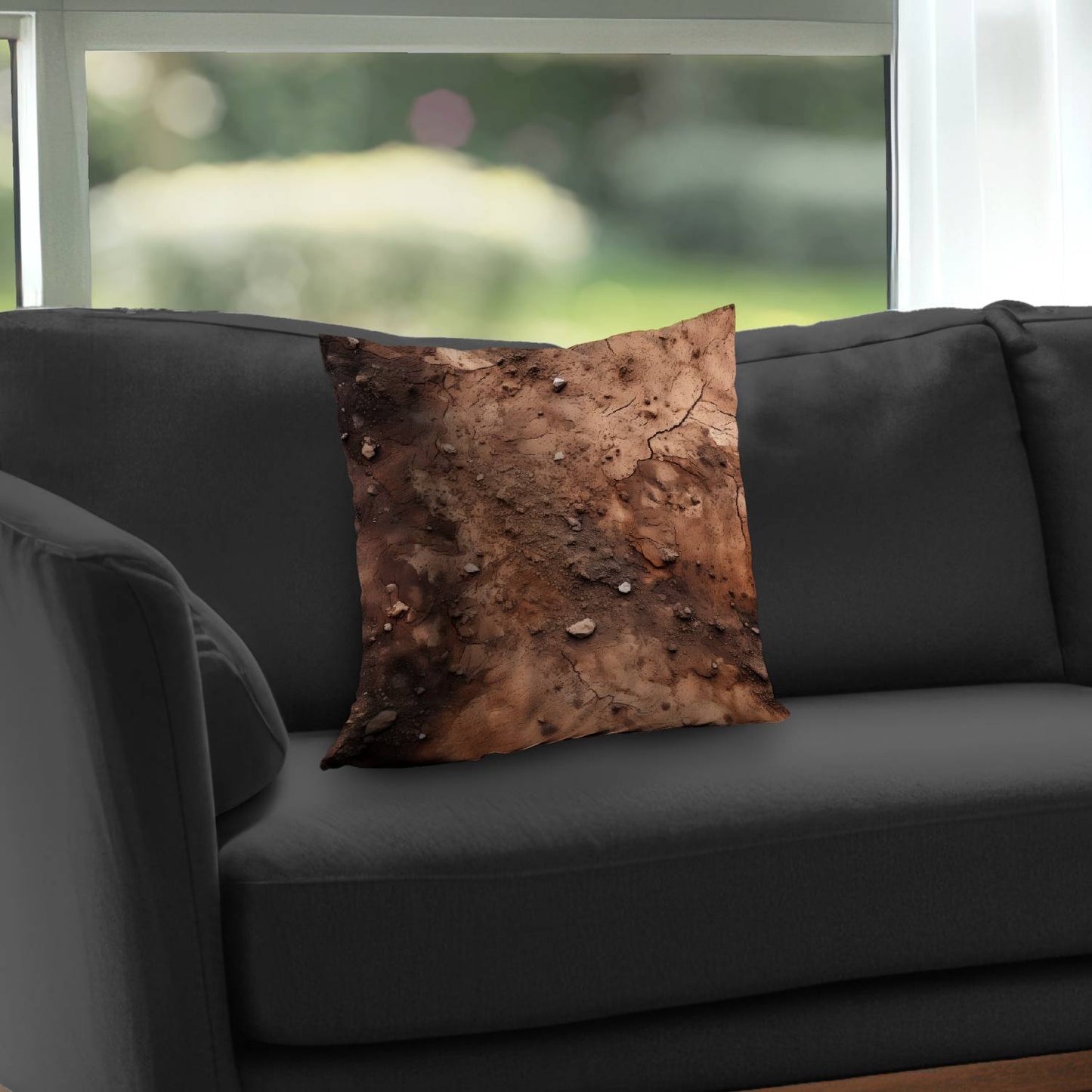 Mud and stones - Throw pillow - Print on demand