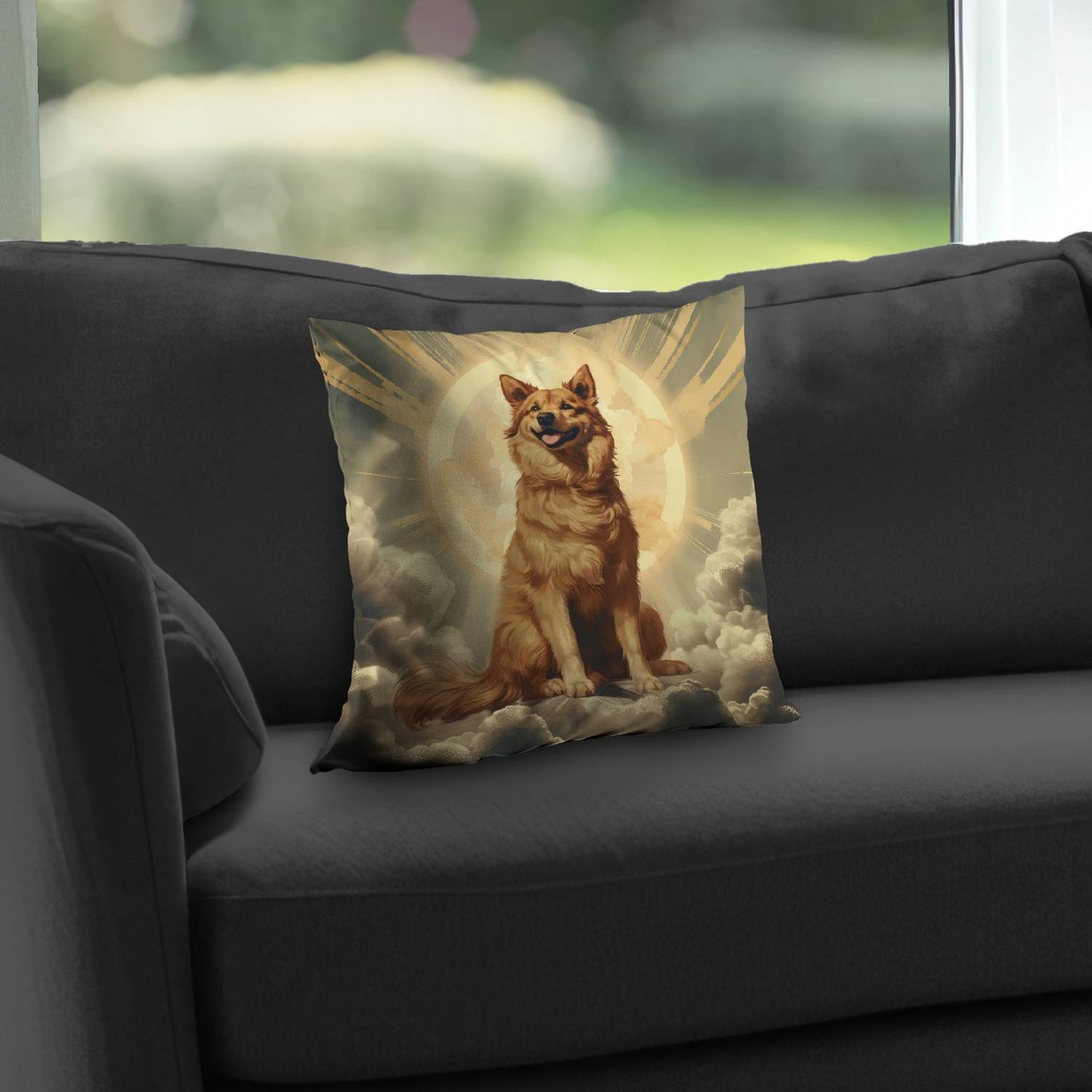 Man's best angel - Throw pillow - Print on demand