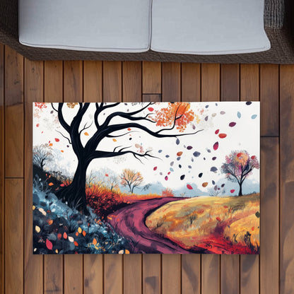 Tapis d'extérieur « Feuilles volantes » | Accent élégant pour la décoration intérieure