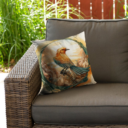 Perched bird - Throw Pillow