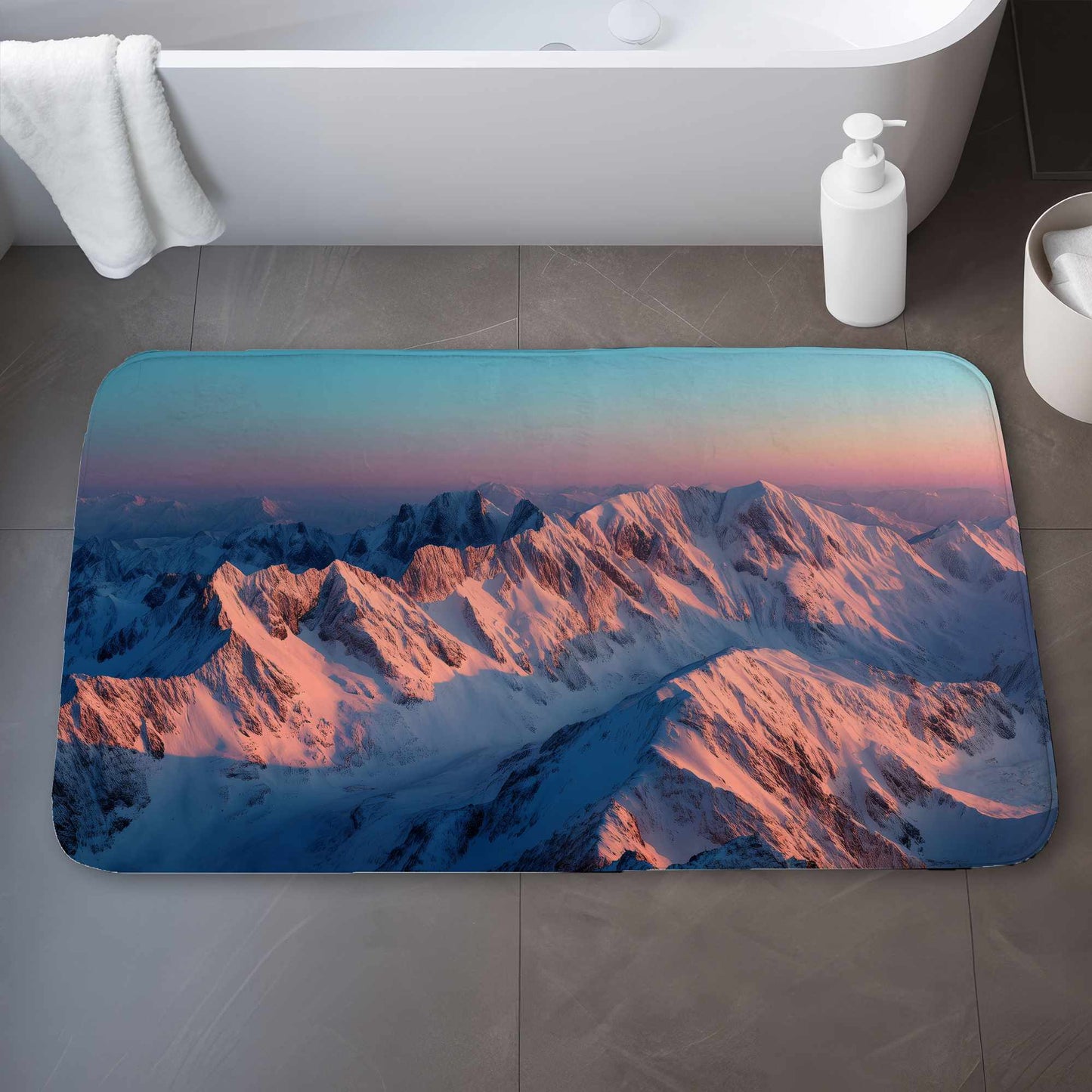 Sunny Peaks Blue Bath Mat | Stylish Home Decor Accent
