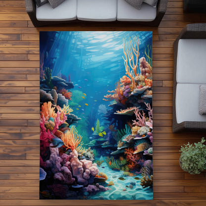 Tapis d'extérieur corail - Décoration élégante pour les patios