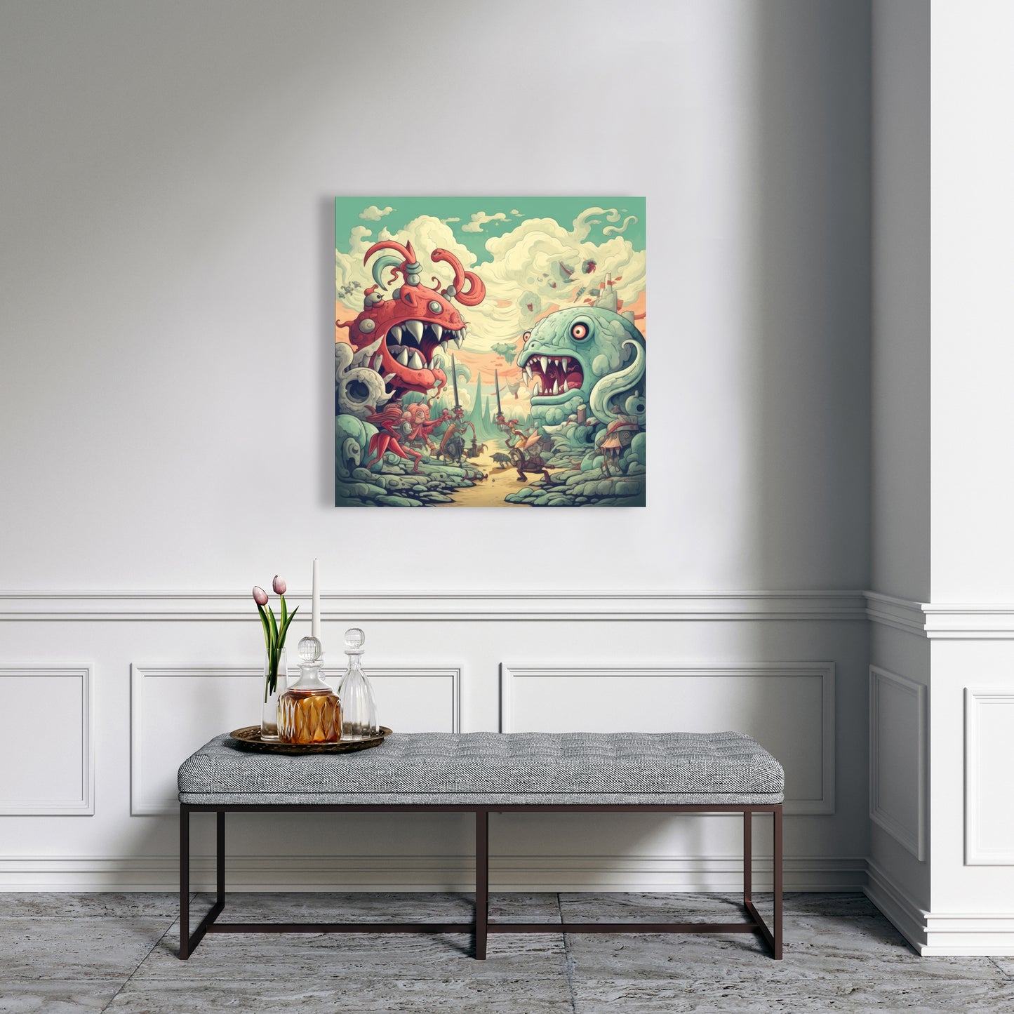 Two titans - 32"x32" Canvas