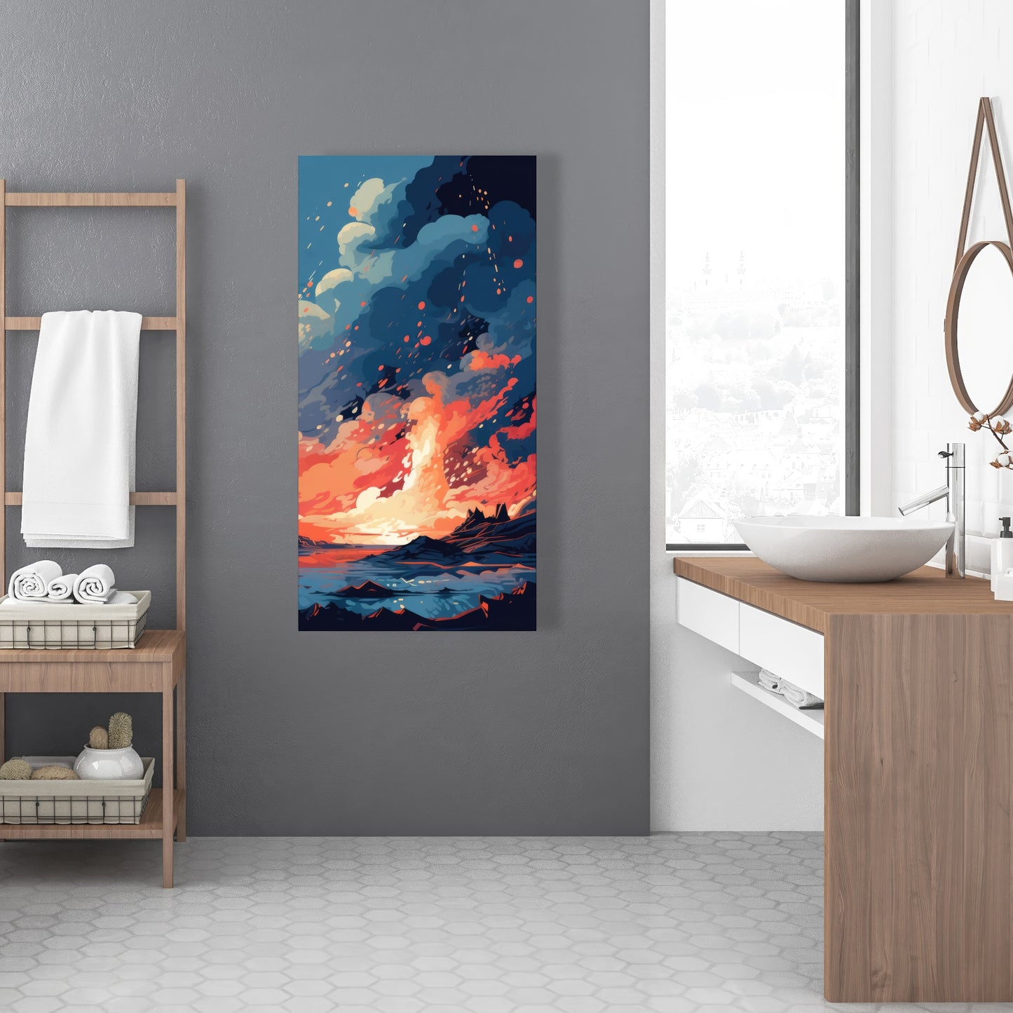 Magma does not wait - 32"x32" Canvas