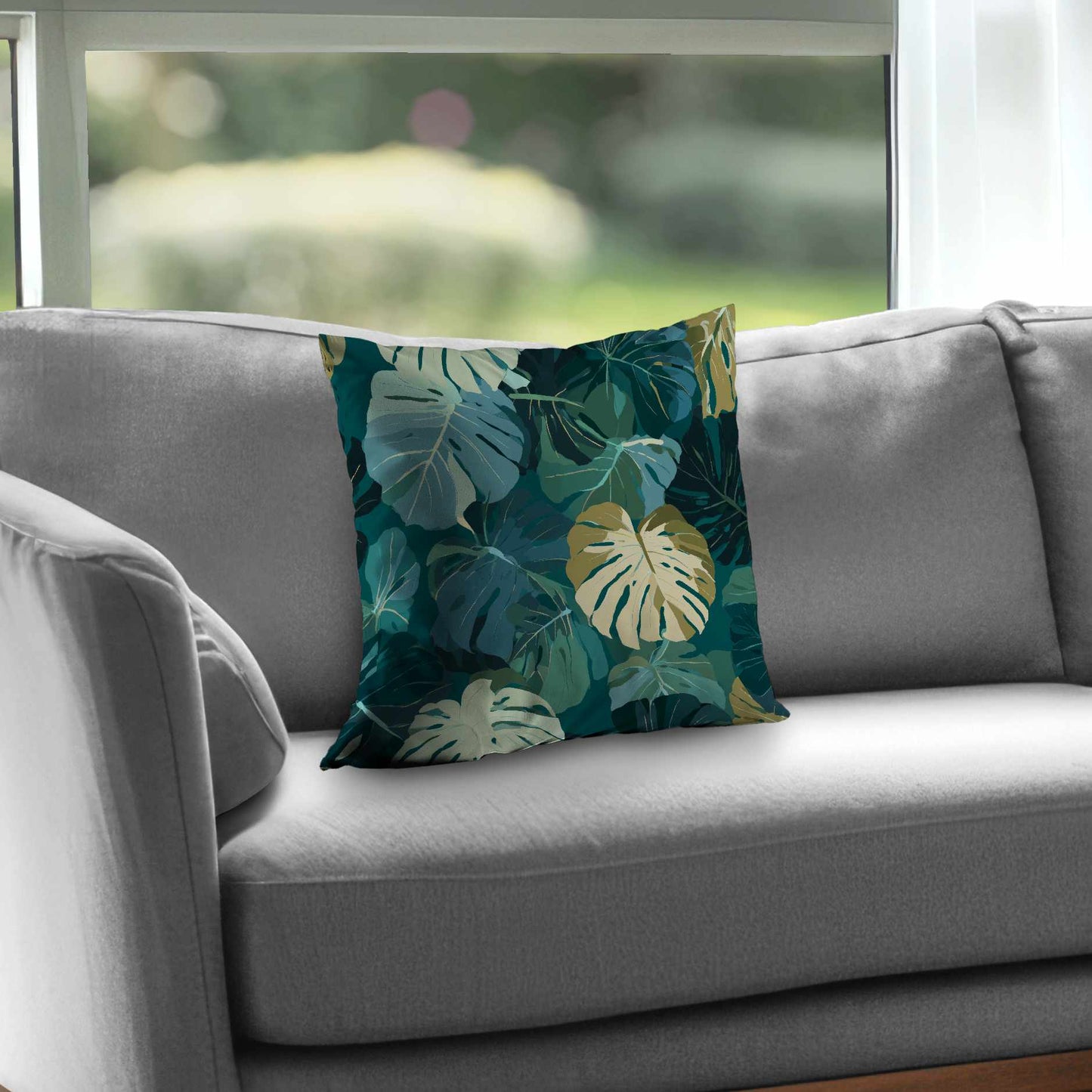 Tropical Leaf Veil Throw Pillow - Stylish Home Decor Accent