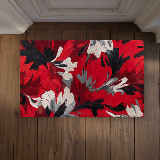 Red Flow Indoor Outdoor Door Mat - Stylish Home Decor