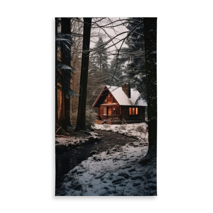 By the River Black Indoor Outdoor Tablecloth for Home Decor