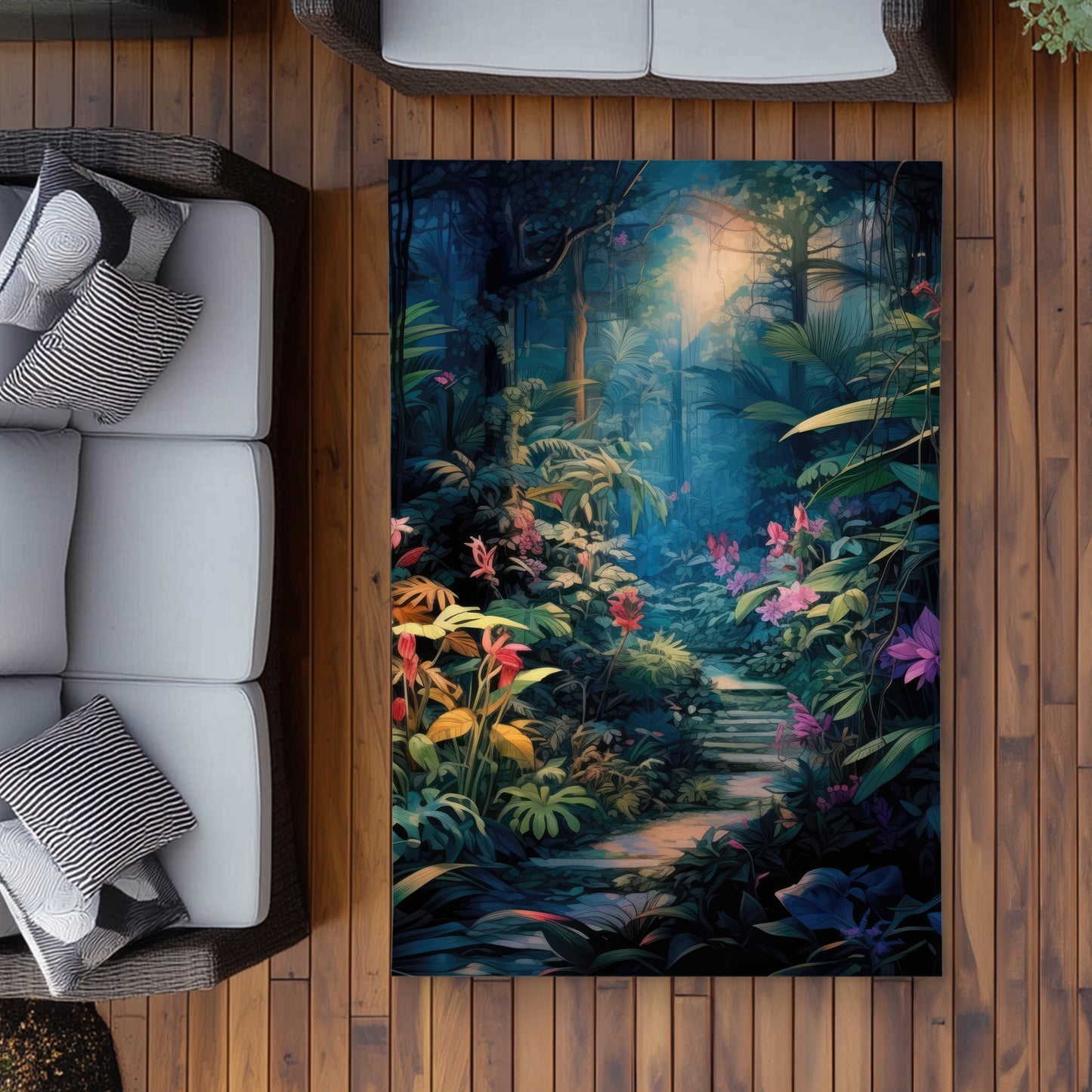 Against all odds - Green Outdoor Area Rug for Home Decor