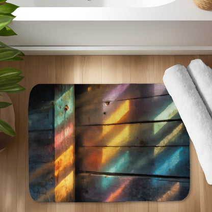 Rainbow Glint Bath Mat - Colorful Home Decor for Comfort