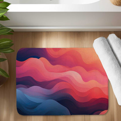 Tapis de bain « Fumée Éthérée » | Tapis doux et élégant pour la décoration intérieure