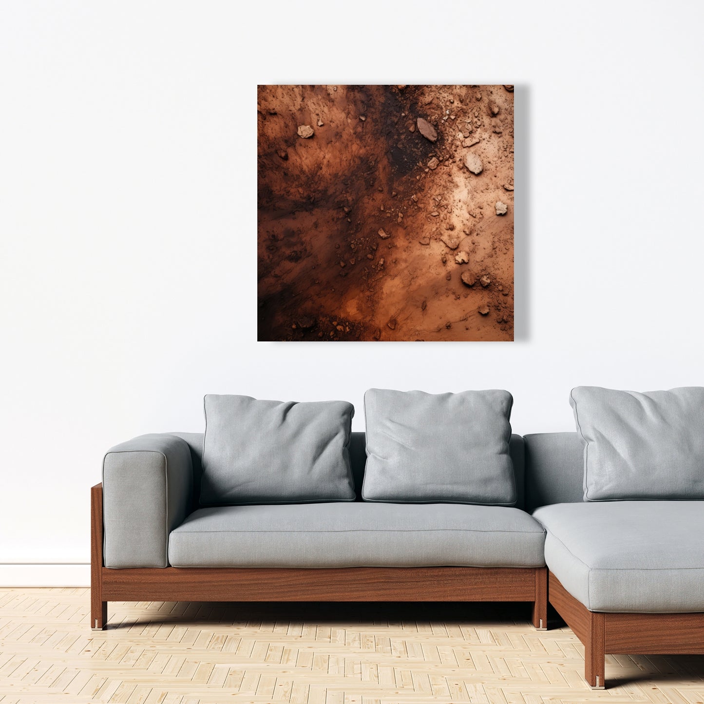Digging White Canvas Art - Stylish Home Decor Piece