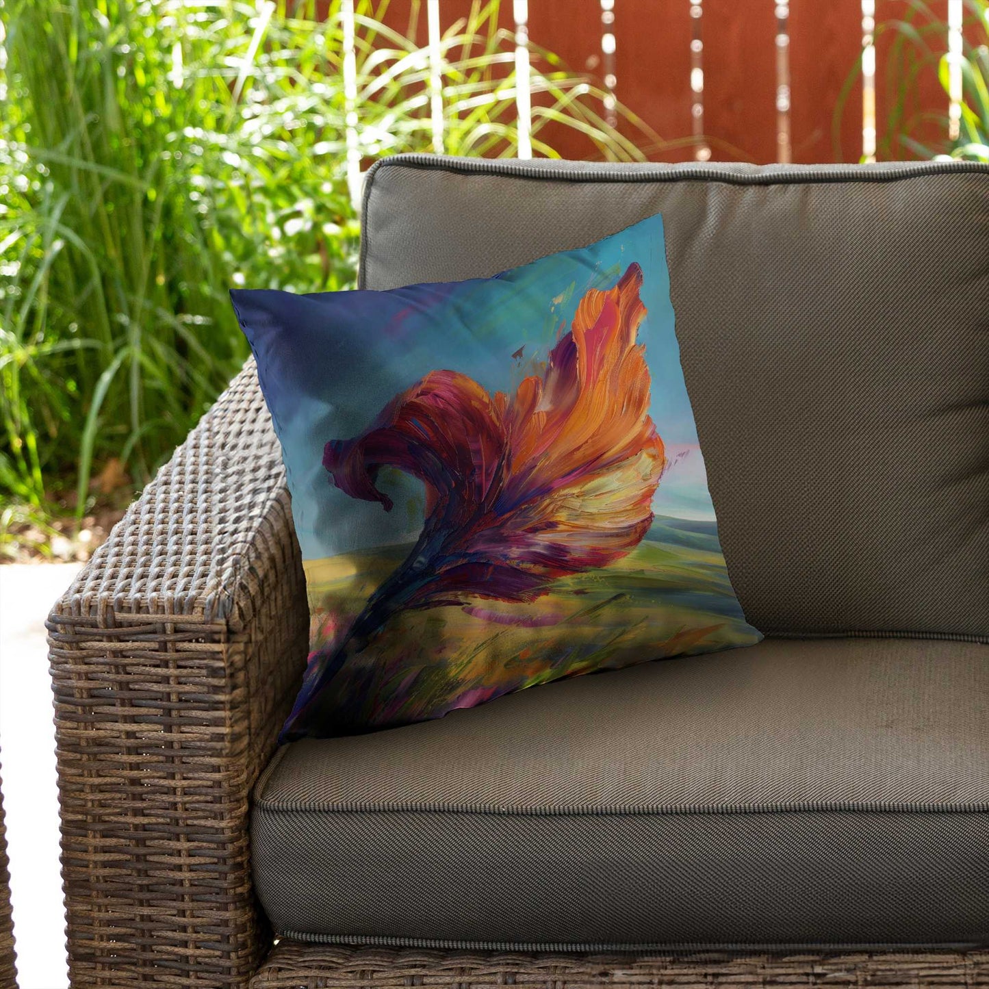 The Leaf - Poly Twill Throw Pillow for Stylish Home Decor