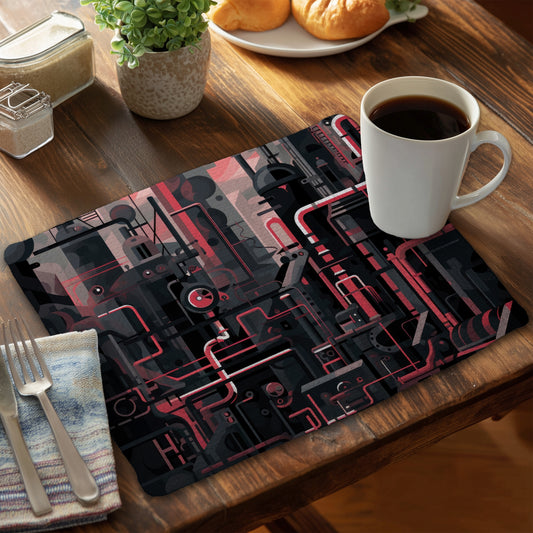 Industrial Empire Gray Braided Polyester Placemat | Home Decor