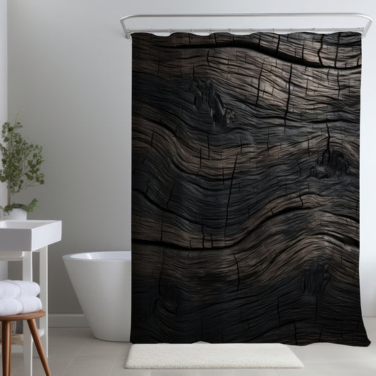 Dark wood - Shower Curtain