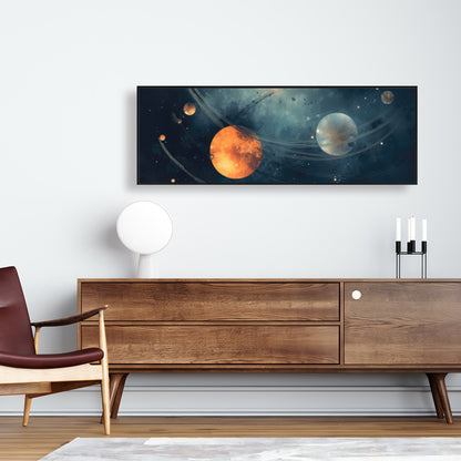 Deep Exploration - Gray Framed Canvas for Home Decor