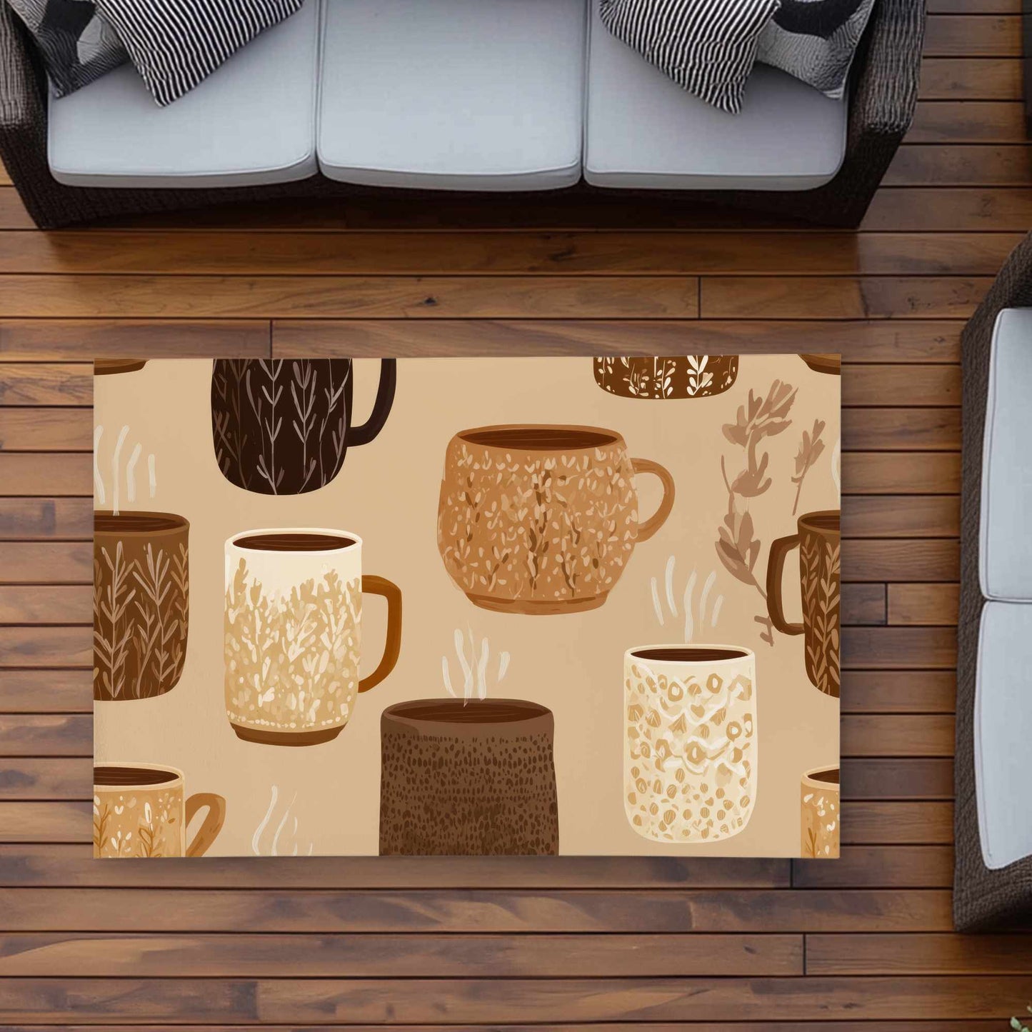 Tapis d'extérieur Cozy Cup Collection | Décoration élégante pour la maison