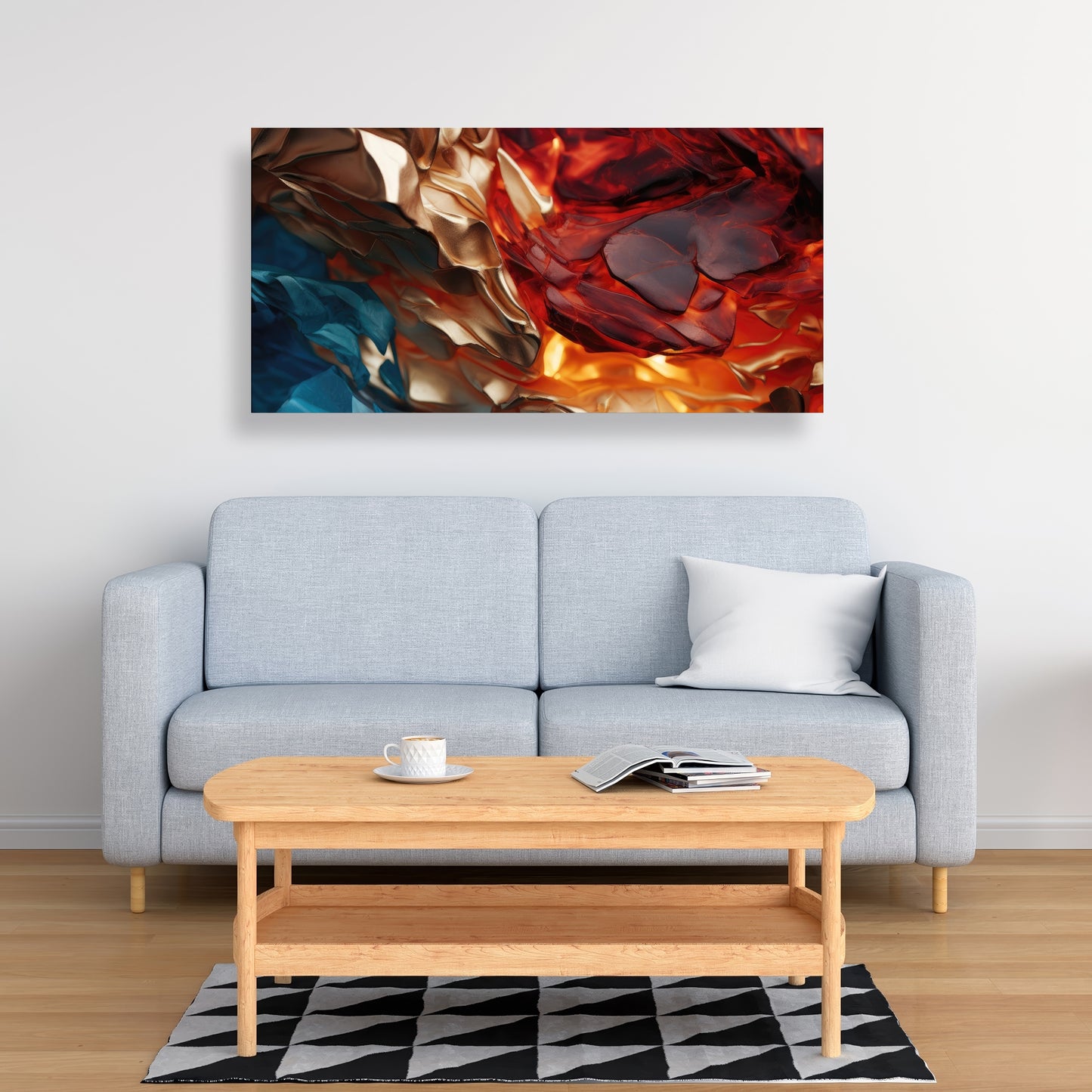 Mineral Contrast - Blue Canvas for Elegant Home Decor