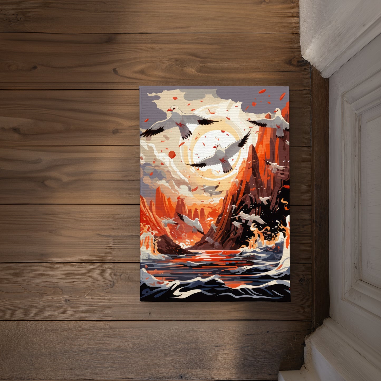 The Escape Orange Indoor Outdoor Door Mat - Home Decor