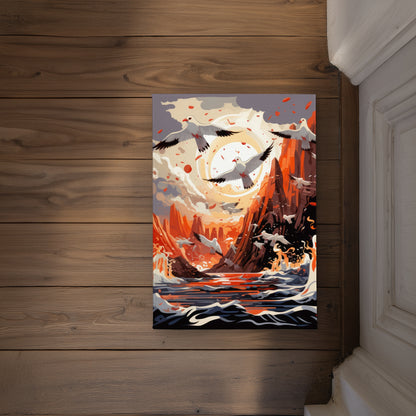 The Escape Orange Indoor Outdoor Door Mat - Home Decor