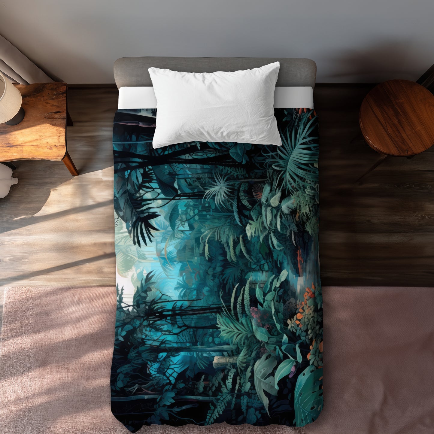 Deep in the jungle Orange Duvet Cover | Home Decor Essentials