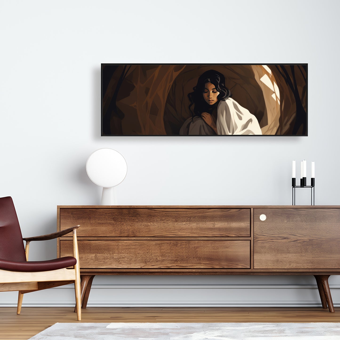Warm embrace - Framed Canvas - Print on demand