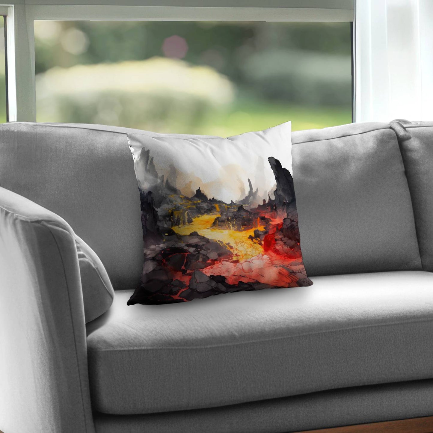 Hot and flowing - Throw pillow - Print on demand