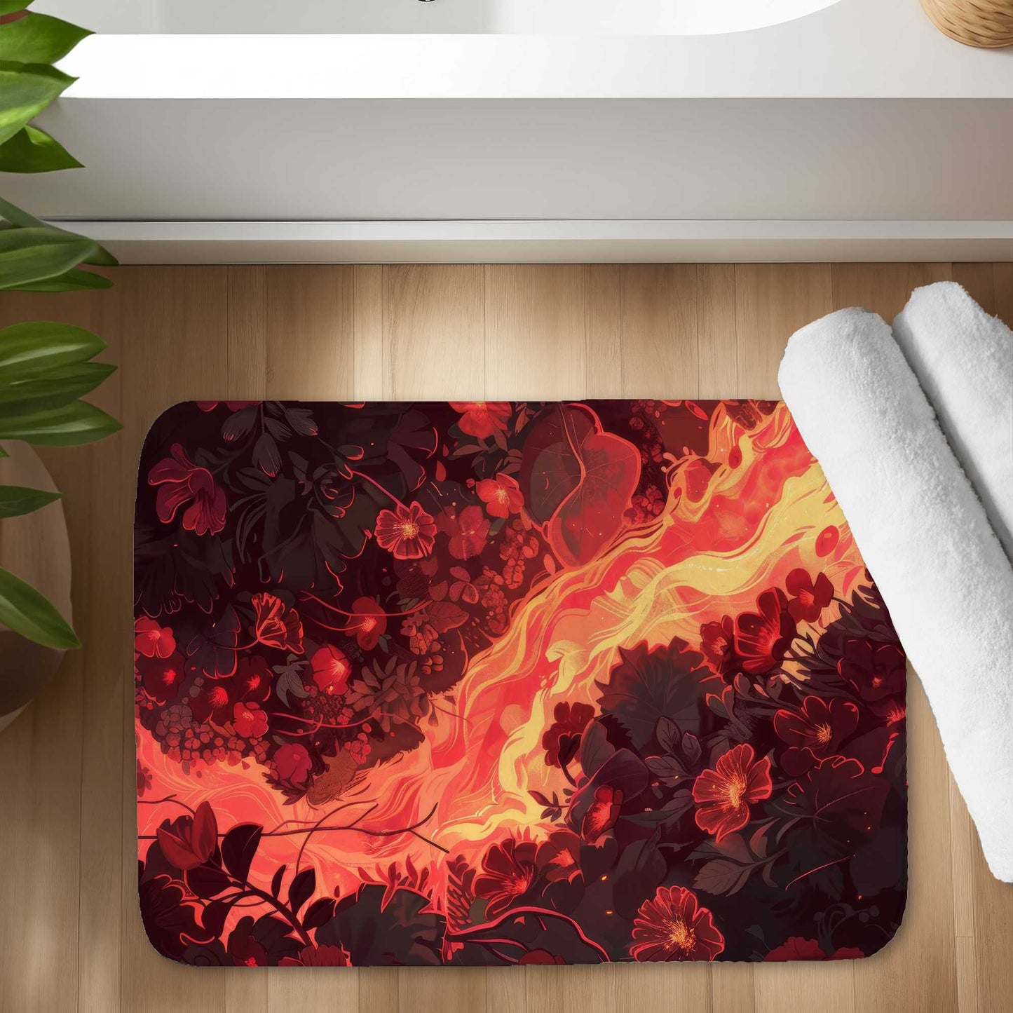 Seering Flowerbed Bath Mat | Soft, Stylish Home Decor Rug