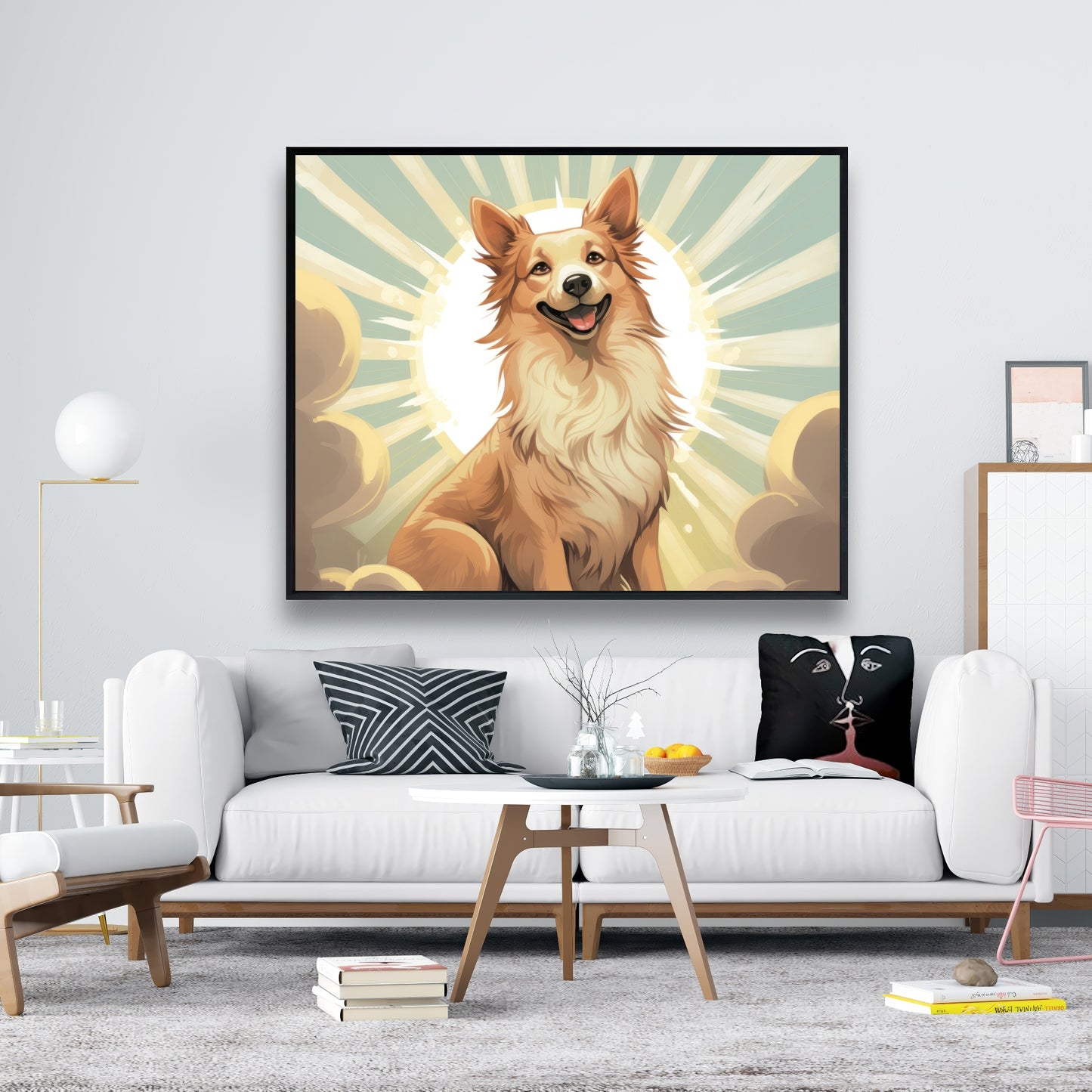 Who's a good boy - Framed Canvas - Print on demand