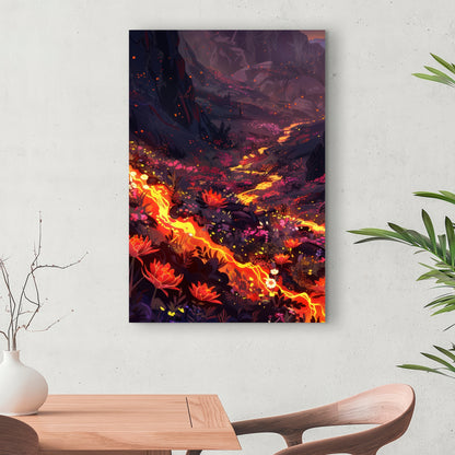 Bloom and Eruption - Yellow Canvas Home Decor Artwork