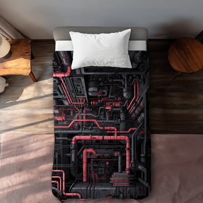 Tubular Nightmare - Housse de couette rouge pour la décoration intérieure | Style cosy