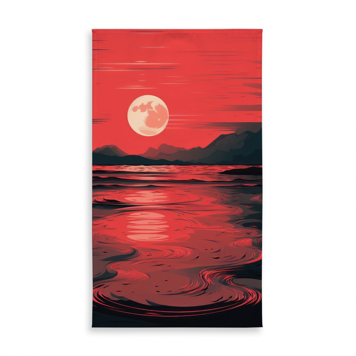Bloody Tides Black Indoor Outdoor Tablecloth for Home Decor