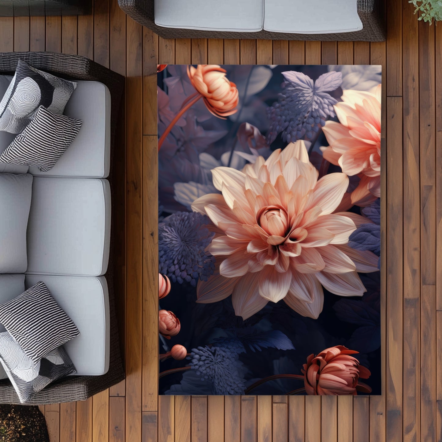 Pink and Purple Outdoor Area Rug | Stylish Home Decor