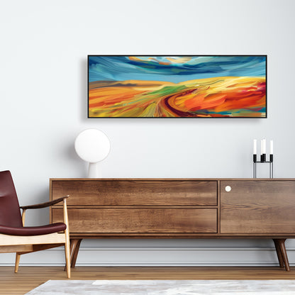 Land flow - 36"x36" Framed canvas