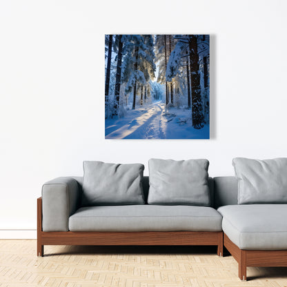 Snowy path - 32"x32" Canvas