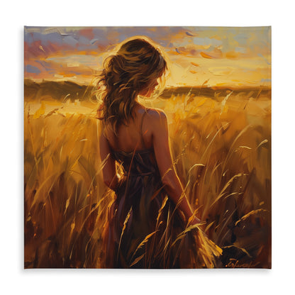 Warm Field Beige Indoor Outdoor Tablecloth for Home Decor