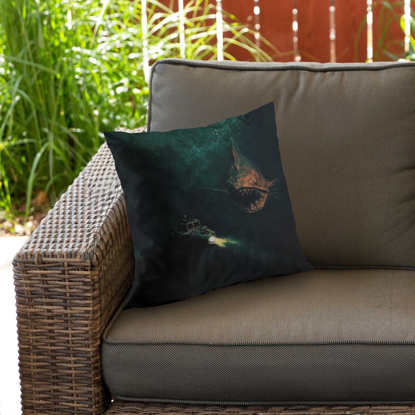 Depths Poly Twill Throw Pillow - Stylish Home Decor Accent