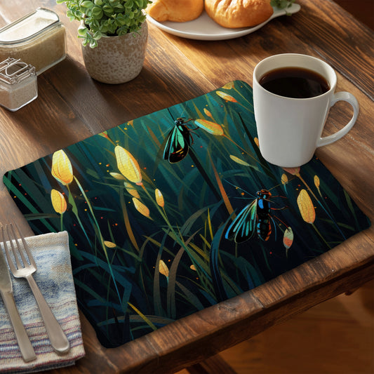 Appealing Orange Braided Polyester Placemat | Home Decor