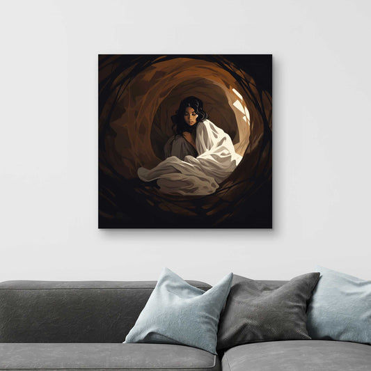 Warm Embrace - White Canvas Art | Elegant Touch