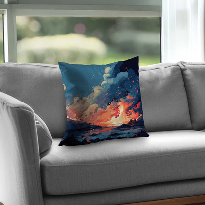 Le magma n'attend pas - Coussin décoratif en sergé de polyester pour la maison