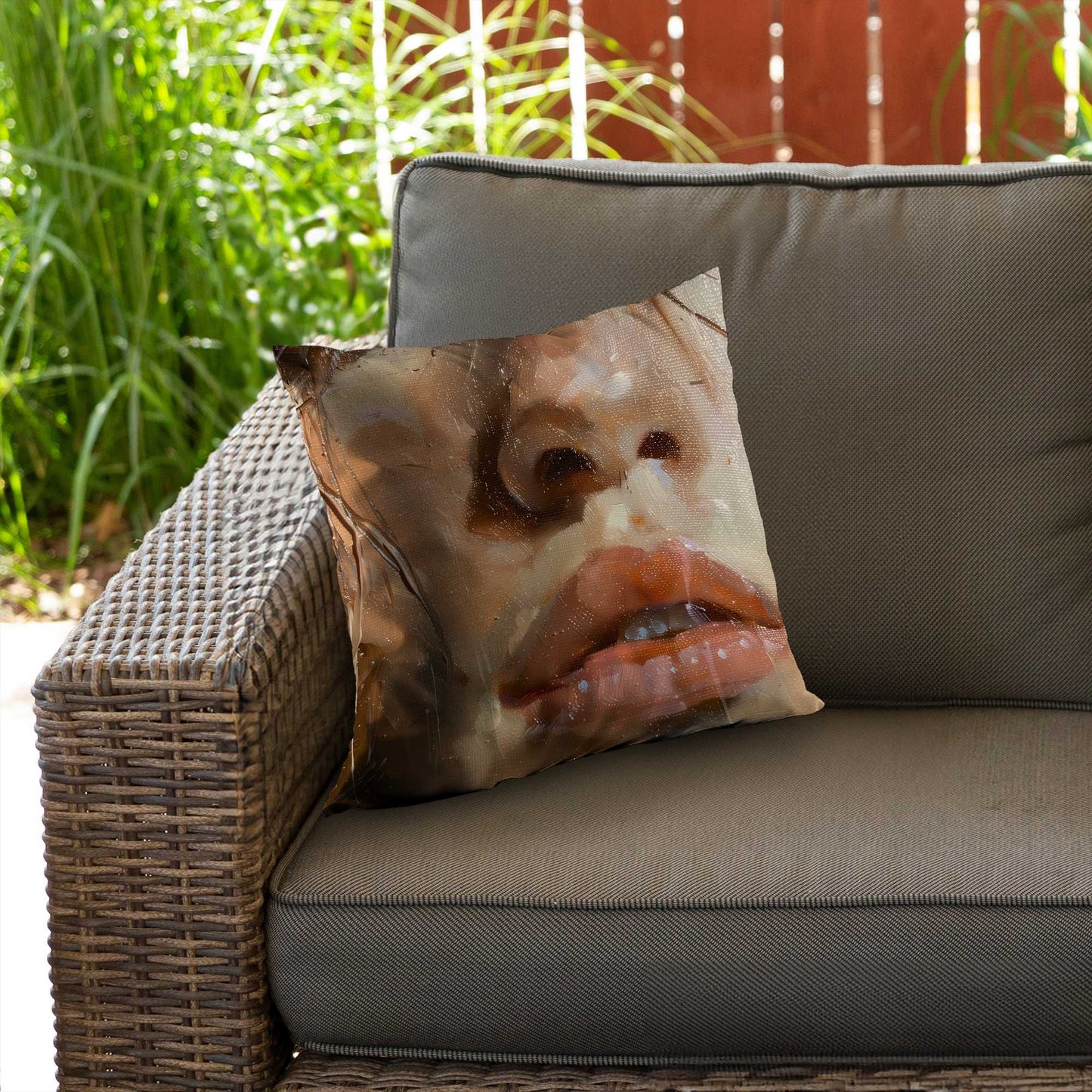 Lust Poly Twill Throw Pillow - Stylish Home Decor Accent