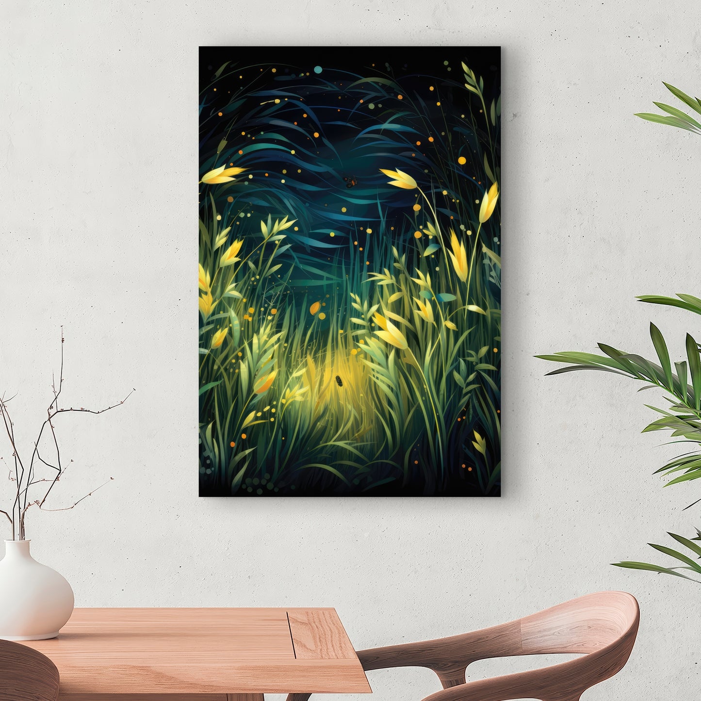 Lit plains - 32"x32" Canvas