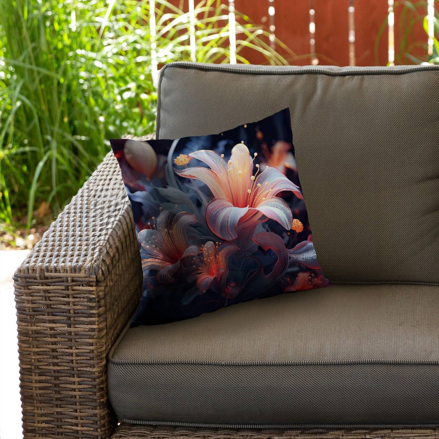 Astral bloom - Throw pillow - Print on demand