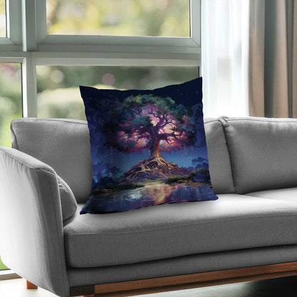 Coussin décoratif en sergé de polyester « La force de la nature » ​​| Décoration intérieure