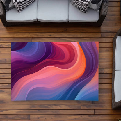 Purple Haze - Orange Outdoor Area Rug for Home Decor | Stylish