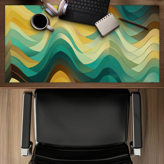 Jagged Luxury Orange Desk Mat | Stylish Home Decor Accessory